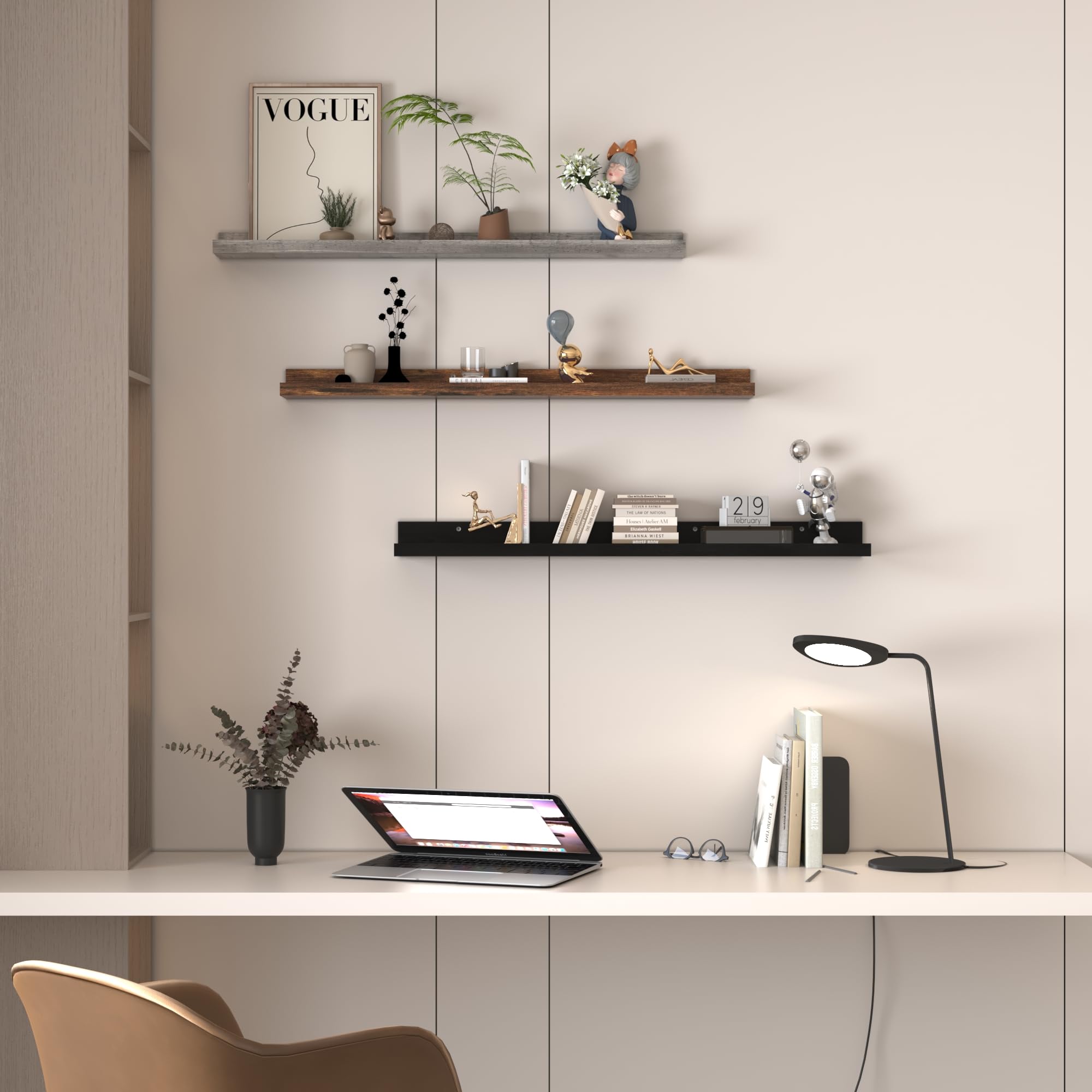 Amazon.com: Giftgarden 36 Inch Multi Colors Floating Shelves